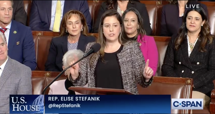 Rep. Elise Stfanik DESTROYS Democrats and Joe Biden in Blistering Nomination Speech for Mike Johnson